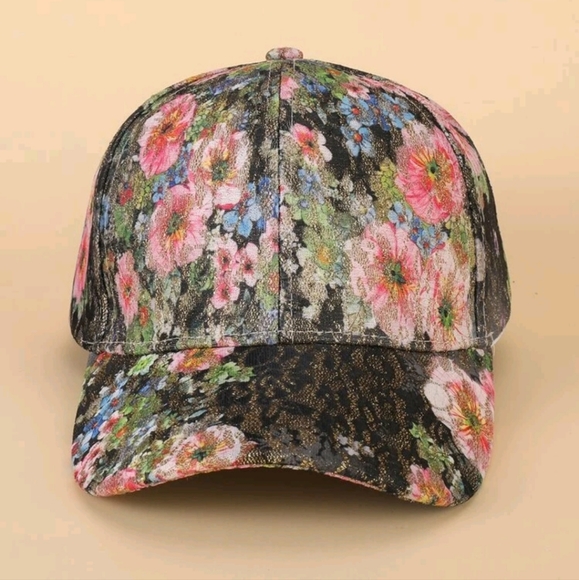 Floral print baseball cap - Picture 5 of 6